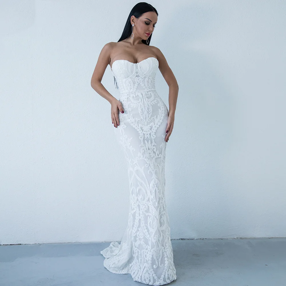 

Celebrity Sexy Long Dress Elegant Autumn Evening Party Night Club Fashion Sequin Fashion Bodycon Women Dresses