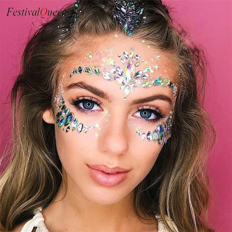 Women Party Face Forehead Sequin Gems Sticker Jewels Festival Shiny DIY