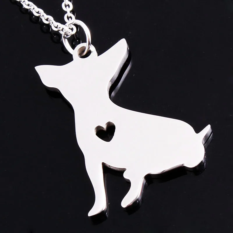 NK-000408-Silver Chihuahua Necklace (5)