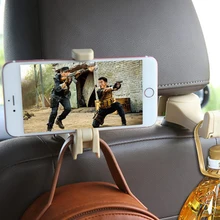 

1PC Car Seat Back Hook Phone Stand Auto Fastener Clips Multifunction Back Seat Headrest Holder Organizer Interior Accessories