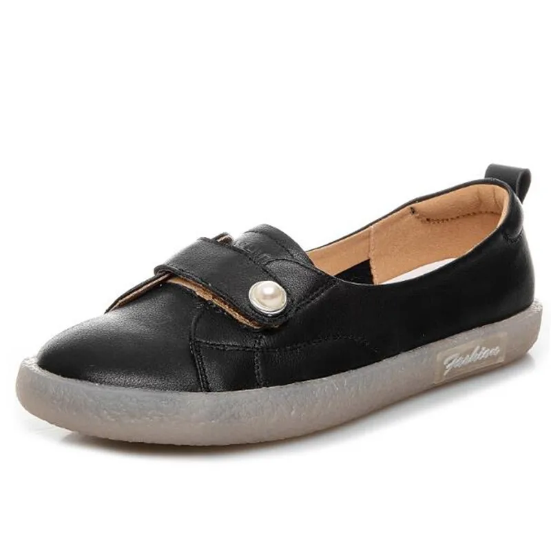 

2024 New Autumn Soft Bottom Non-slip Wear Resistant Casual Sneakers Genuine Leather Shoes Flat Shoes Woman Fashion Casual Shoes