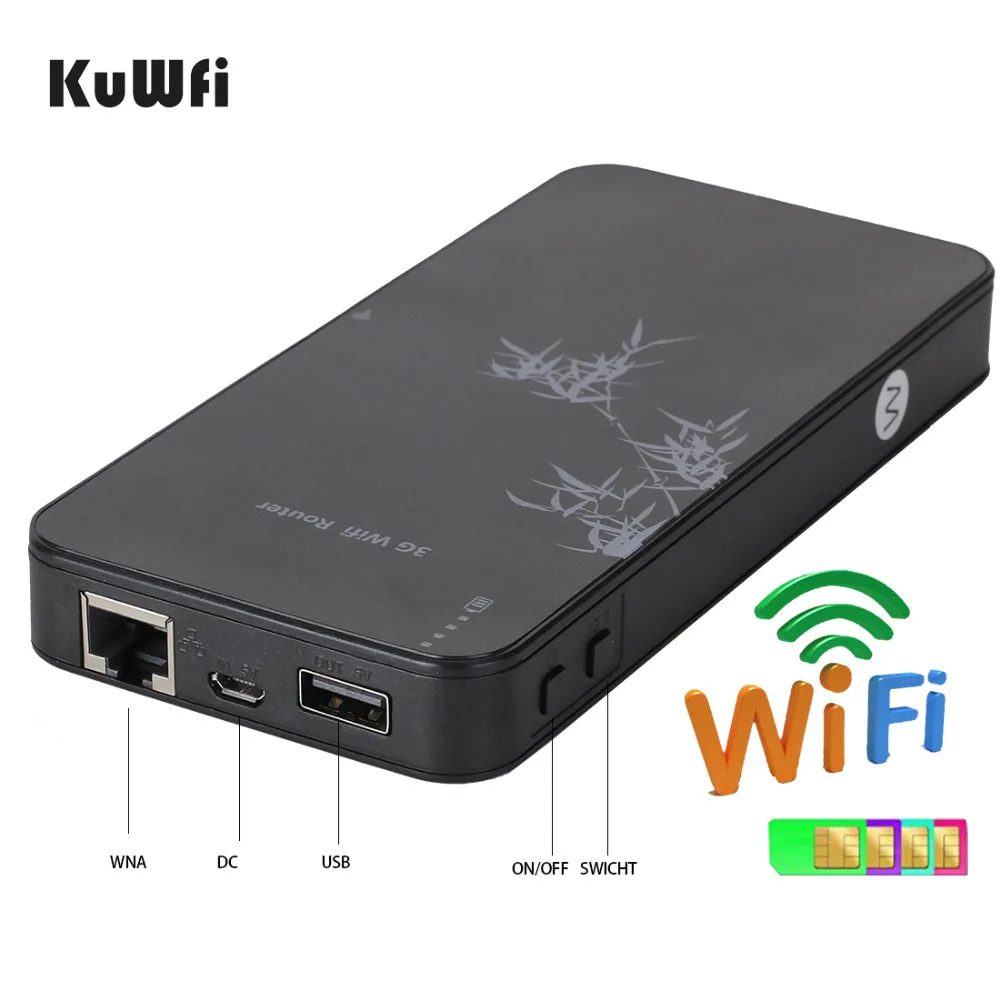 Smart Mobile Power Bank 3G Wireless Router Pocket WIFI Router With SIM Card Slot &RJ45 up to 5 wifi Users