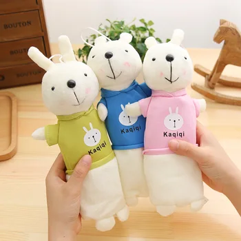 

1Pcs Novelty Cute Cartoon Kawaii Plush Bunny Pencil Case Creative Lovely Rabbit Pen Bag For Kids Gift School Supplies E2161