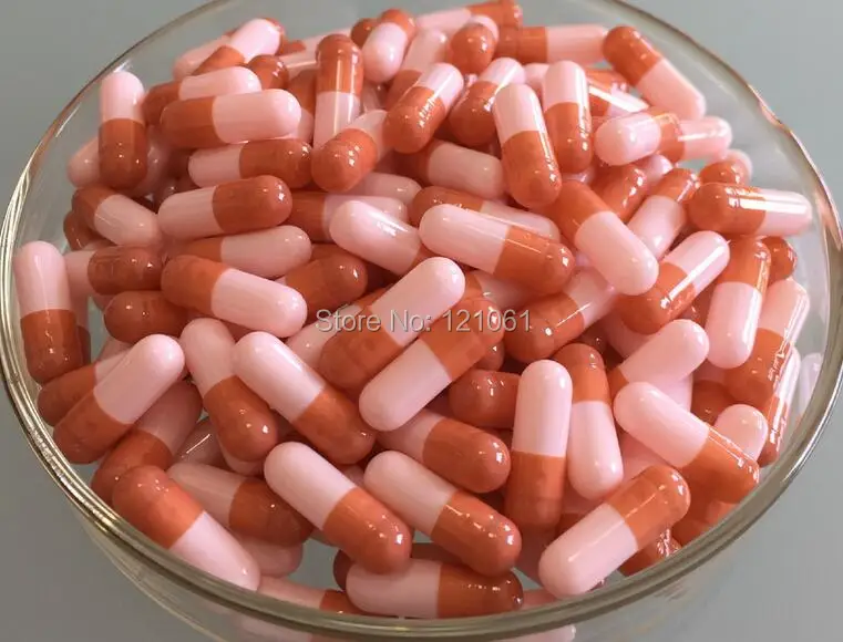 

3# 250pcs! dark pink-light pink colored empty capsules size 3,empty capsules size 3,(seperated or closed empty capsules)