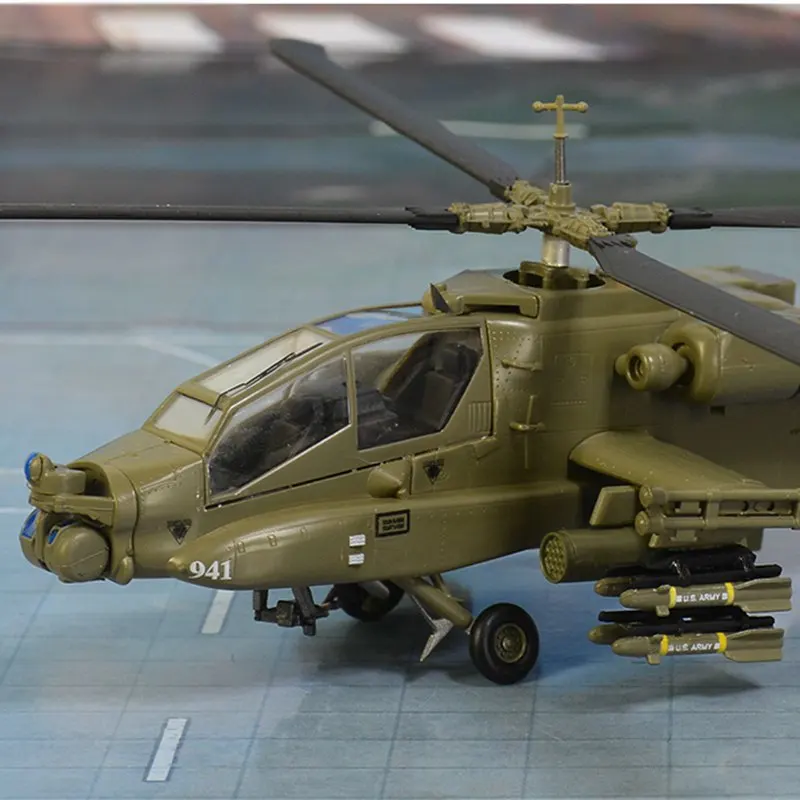 1/72 масштаб предварительно построенный AH-64 Вертолет AH-64A хобби Коллекционная Apache готовая пластиковая модель самолета