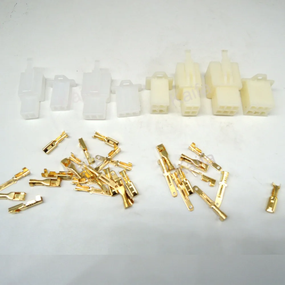 

40 sets 2.8mm 2/3/4/6 Way/pin Electrical Connector Kits Male Female socket plug for Motorcycle Car ect.