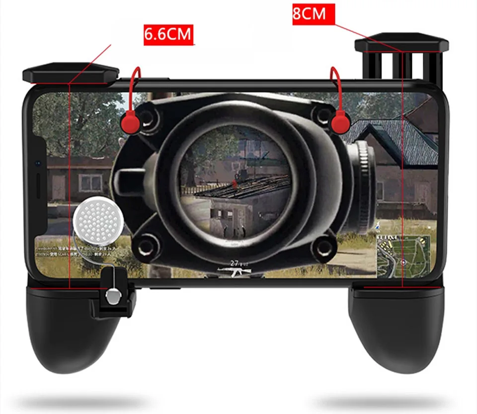 3 in 1 PUBG Controller Game Fire Button Aim Key phone Trigger R1 L1 Shooter Gampads PUBG Mobile Gaming Handle Shooter Controller