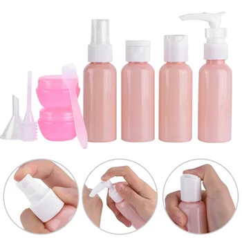 

9Pcs Travel Makeup Bottles Set Cosmetics Containers Bottles Plastic Press Spray Bottle Makeup Tools Kit For Liquid Lotion Cream