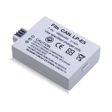 1 Pcs 1800mAh 7.4V LP-E5 LPE5 LP E5 Rechargeable Camera Battery For Canon EOS 450D 500D 1000D KISS X2 X3 F Rebel XS XSi T1i