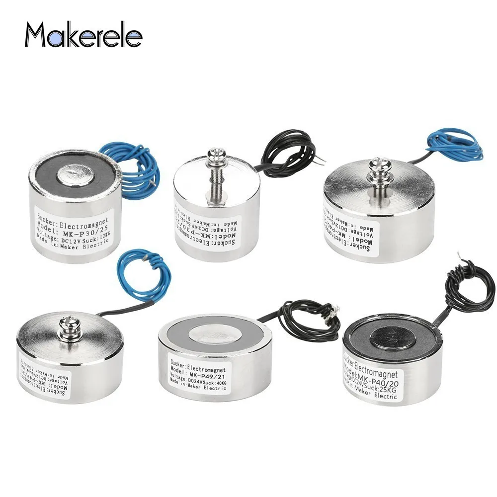 

24V Solenoid Sucker Electromagnet DC24V Holding Electric Magnet Lifting Non-standard Custom Electric Magnet