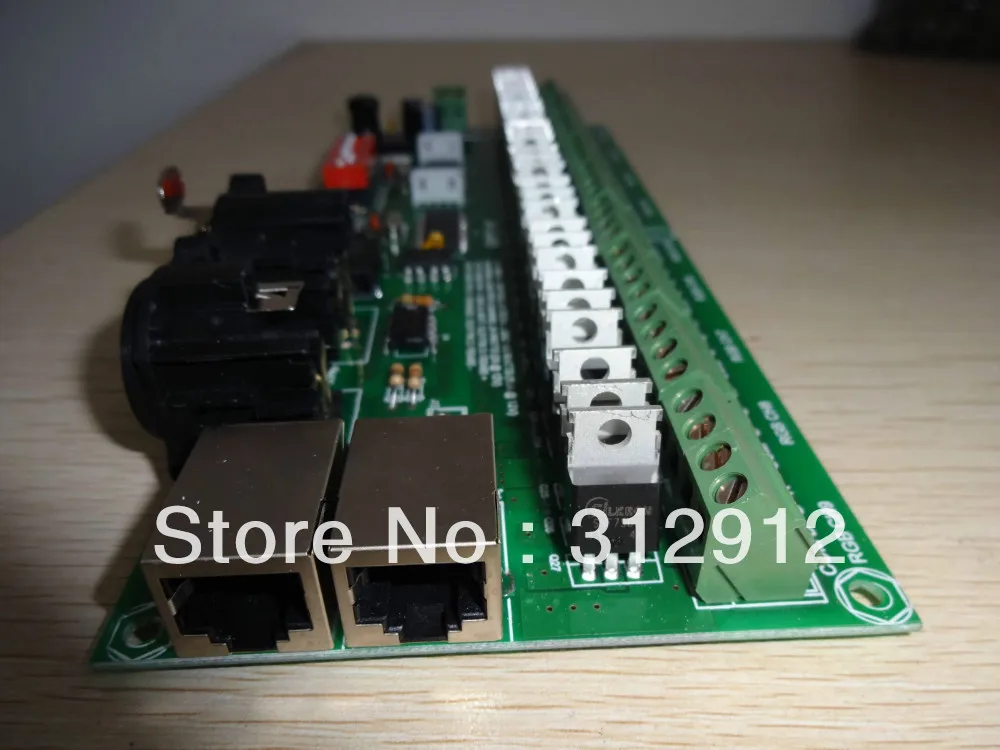 

27channel easy constant voltage dmx decoder with RJ45 interface,DC7-24V input