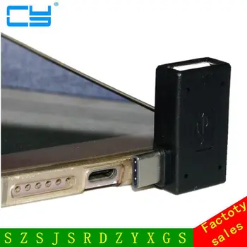 

New Type-c Usb-c OTG USb3.1 Male to USB2.0 A Female 90 Degree Left & Right Angled OTG Adapter Converter for Macbook / Letv Phone