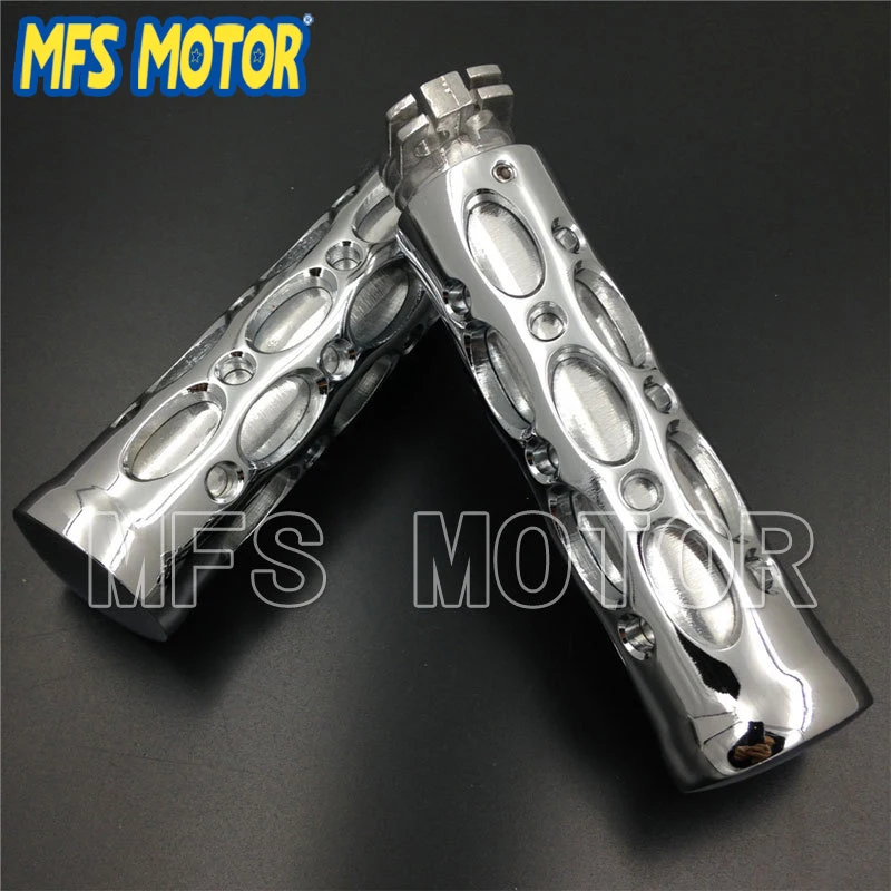 

Motorcycle Hole Hollow shape 1" Hand Grips for Harley Davidson CHROMED