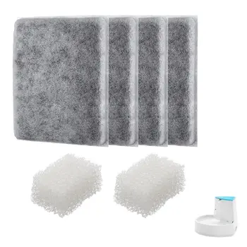 

6 PCS Pet Cat Dog Water Fountain Filter Parts Corner Fit Drinking Bowl Filter Part High Capacity Water Dispenser Accessories H1
