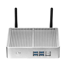 Fanless Mini PC Intel Core i3 5005U Windows 10 Linux Micro Desktop HDMI VGA 6*USB 300Mbp WiFi Gigabit Ethernet Thin Client HTPC