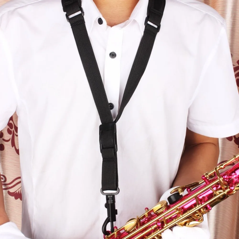1PC Adjustable Saxophone Sax Nylon Neck Strap with Hook Clasp Shoulder