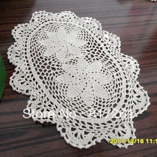 

Free shipping fashion lace dinng table mat table cover mat cutout cover oval lace doilies for home decor wedding decoration mats
