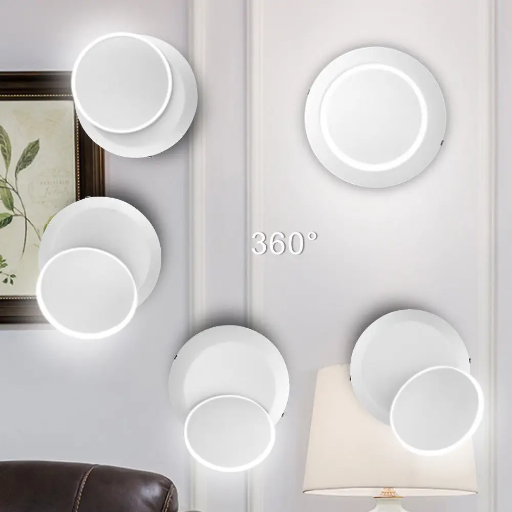 Wall Lamp Modern Style light Adjustable Black/White 7W for Bedroom Foyer Mirror Light Corridor Balcony AC90-220V | Лампы и освещение