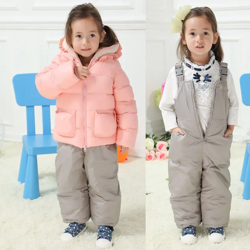 SP-SHOW-зима, плотный теплый флисовый костюм из 2 предметов для девочек 2-6 лет, роскошное Брендовое Детское пальто с капюшоном+ штаны, 8601002 - Цвет: Light Pink