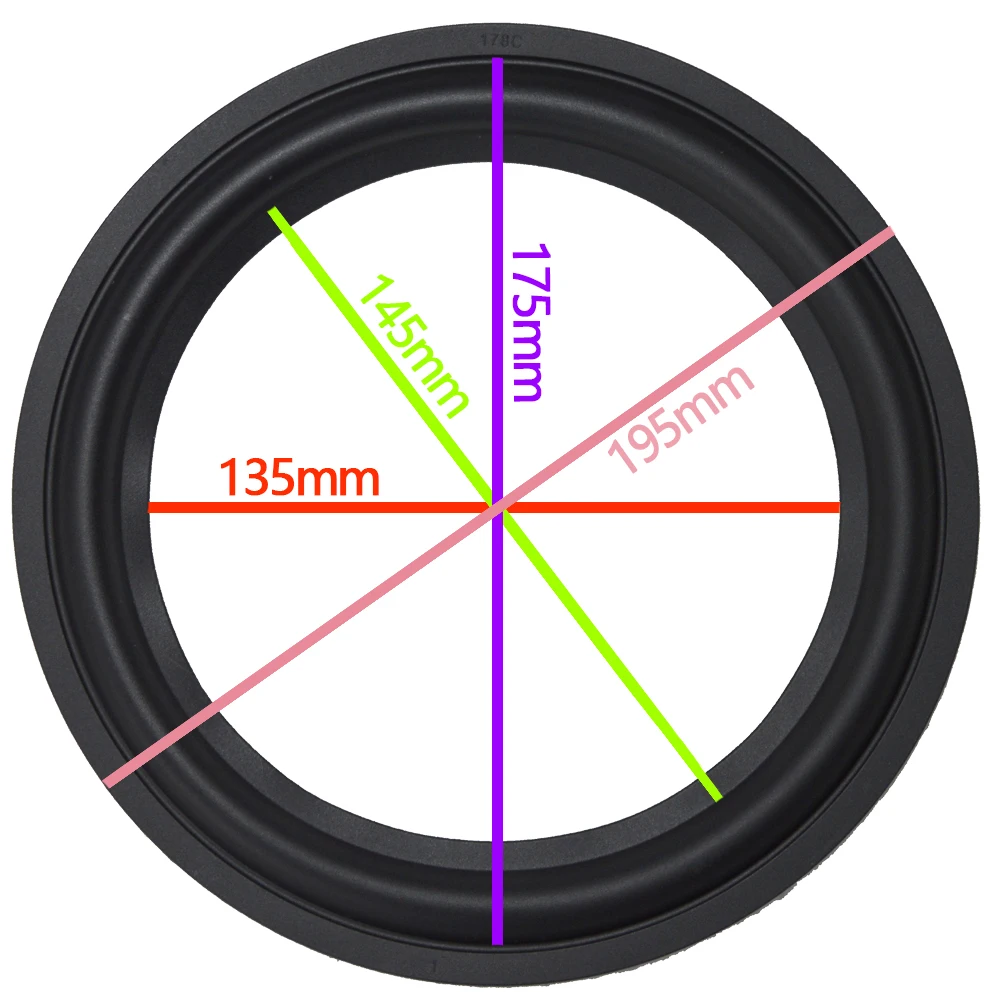 2 шт., 2, 3, 4, 5,5, 6,5, 8 дюймов, динамик, резиновый, объемный, сабвуфер, аксессуары для ремонта, общие складные края, сделай сам
