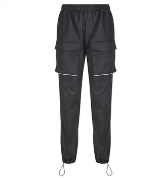 

New women's street reflective casual pocket pants