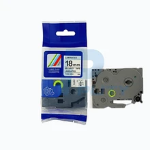 10 шт. TZe ленты TZ2-SE4 для Brother 18 мм черный на белом совместимый для Brother принтер этикеток TZe-SE4 ламинированный картридж