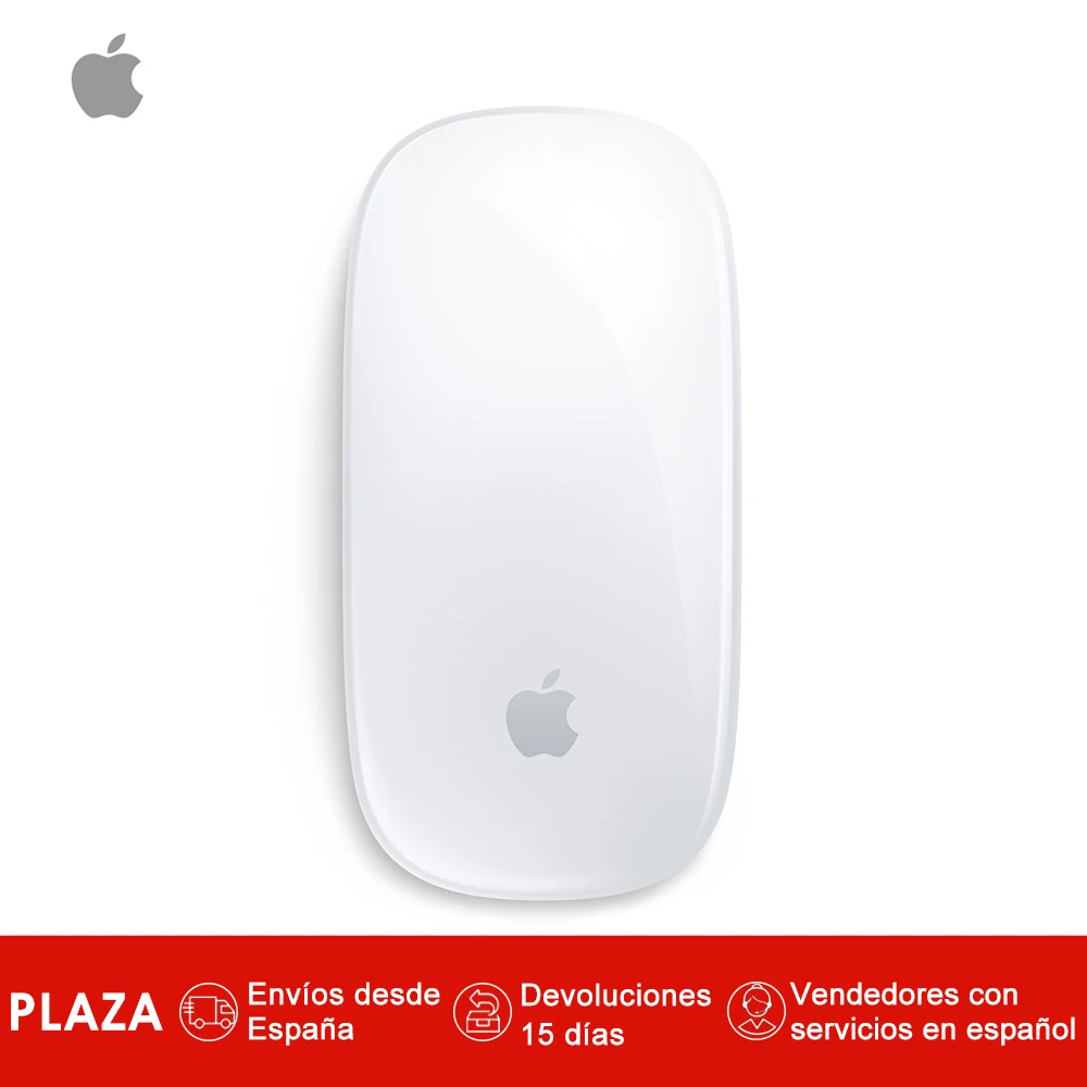 

Apple Magic Mouse 2, Ambidextro, Bluetooth, 99,2 g, Plata, Blanco