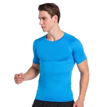 Обтягивающая мужская кофта обтягивающее функциональное нижнее белье кожа Фитнес упражнения Бодибилдинг Спортивная гимнастическая майка бег Футбол майки