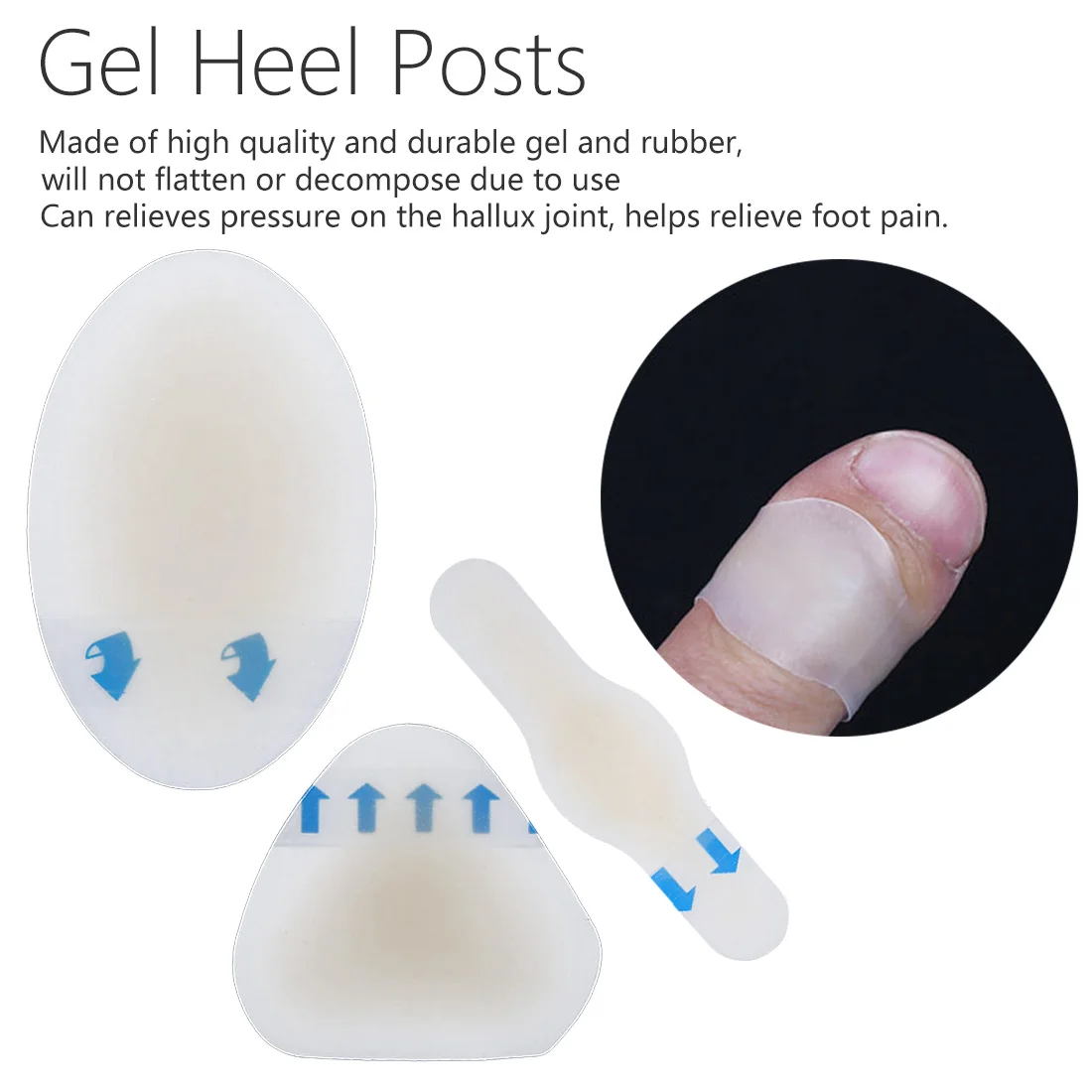 

4Pcs Hydrocolloid Blister Plaster Adhesive Gel Blister Plaster Anti-wearing Heel Sticker Pedicure Patch Foot Care Tools