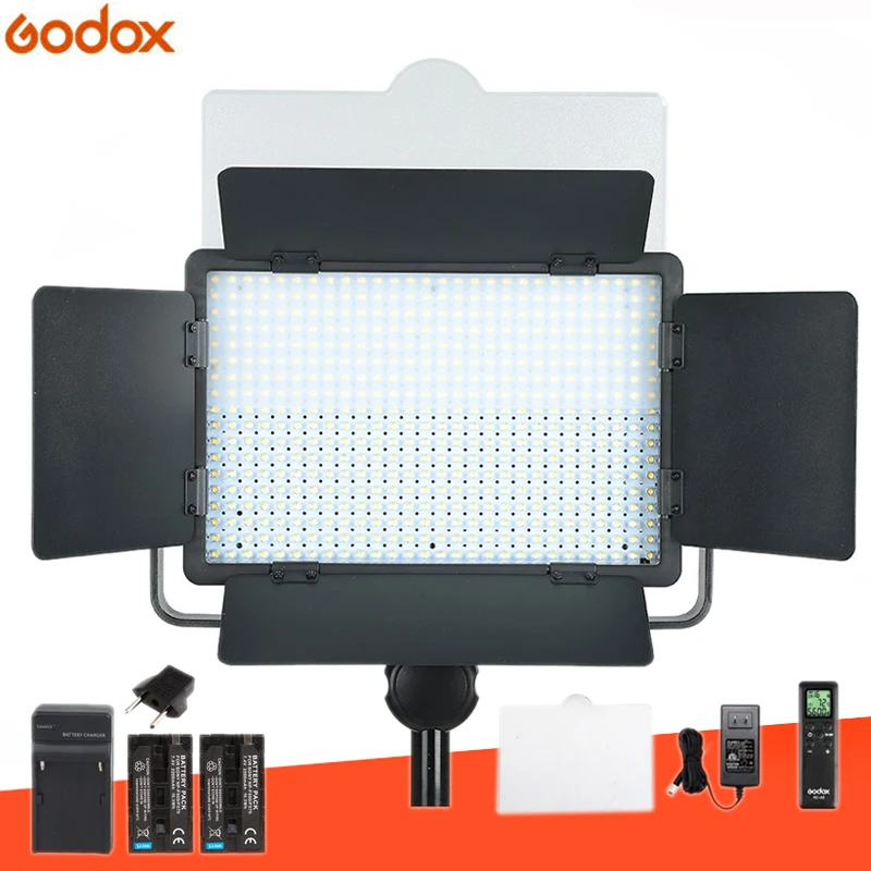 

Godox Professional LED500C 3300K~5600K Changeable Version LED Video Light+Remote Cord+AC Power Adapter+Filter For Camera Video