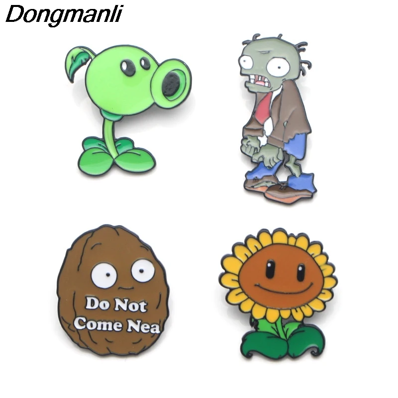 

P3766 Dongmanli Funny Plants Zombies Metal Enamel Brooches and Pins for Lapel Pin Backpack Badge Gifts Collar Jewelry