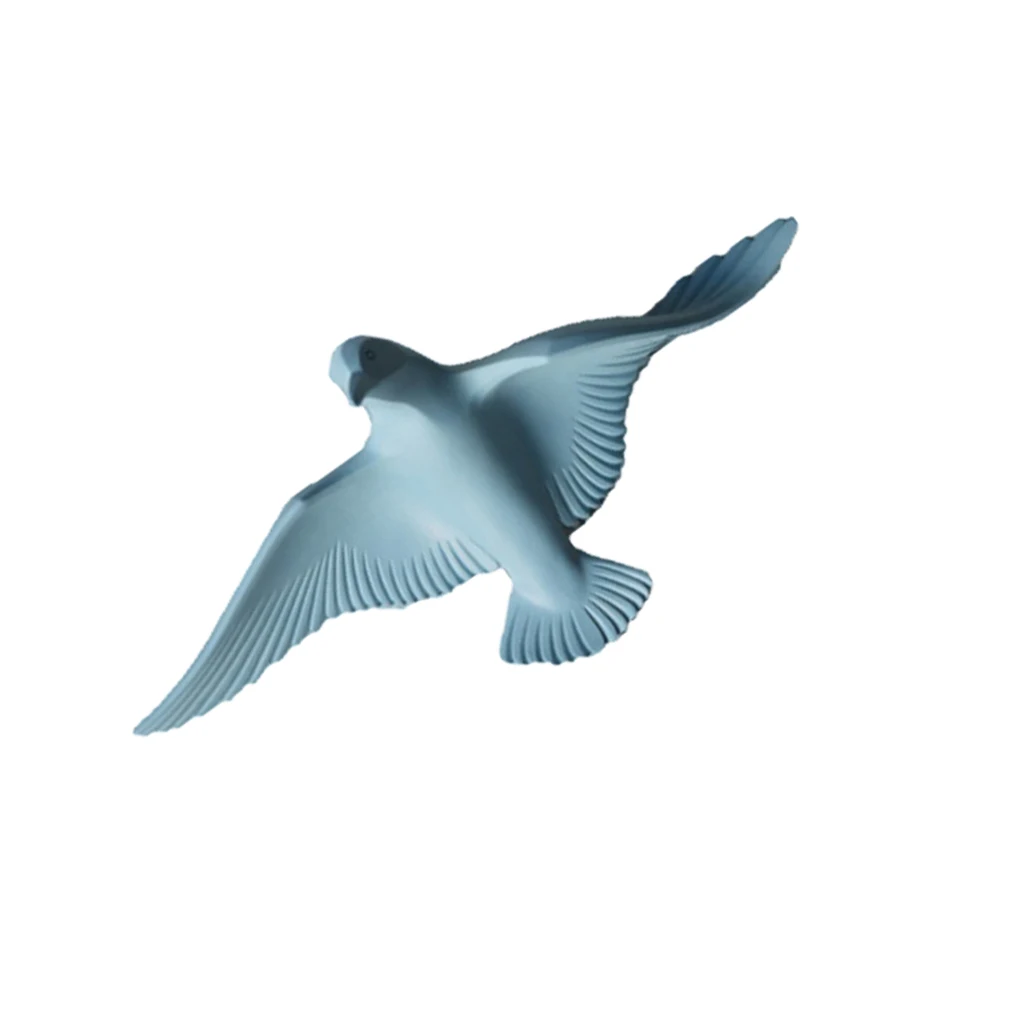 Home Decorative Resin 3D Handmade Flying Seagull Birds Crafts Wall Art Sculpture Hanging Decor