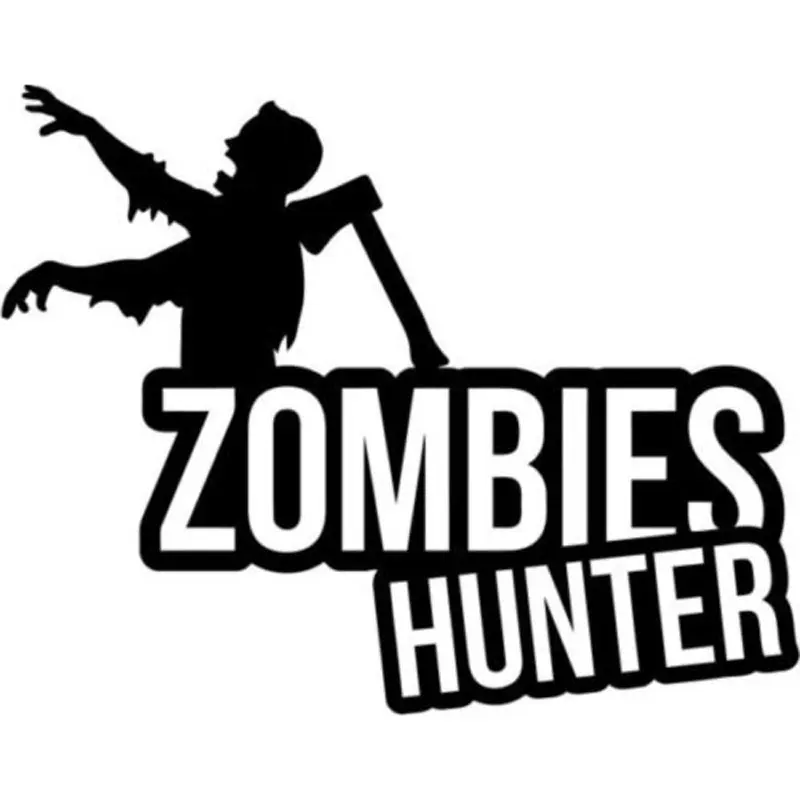 16cm*12.7cm Zombies Hunter Car Window Decor Vinyl Decal Sticker Car