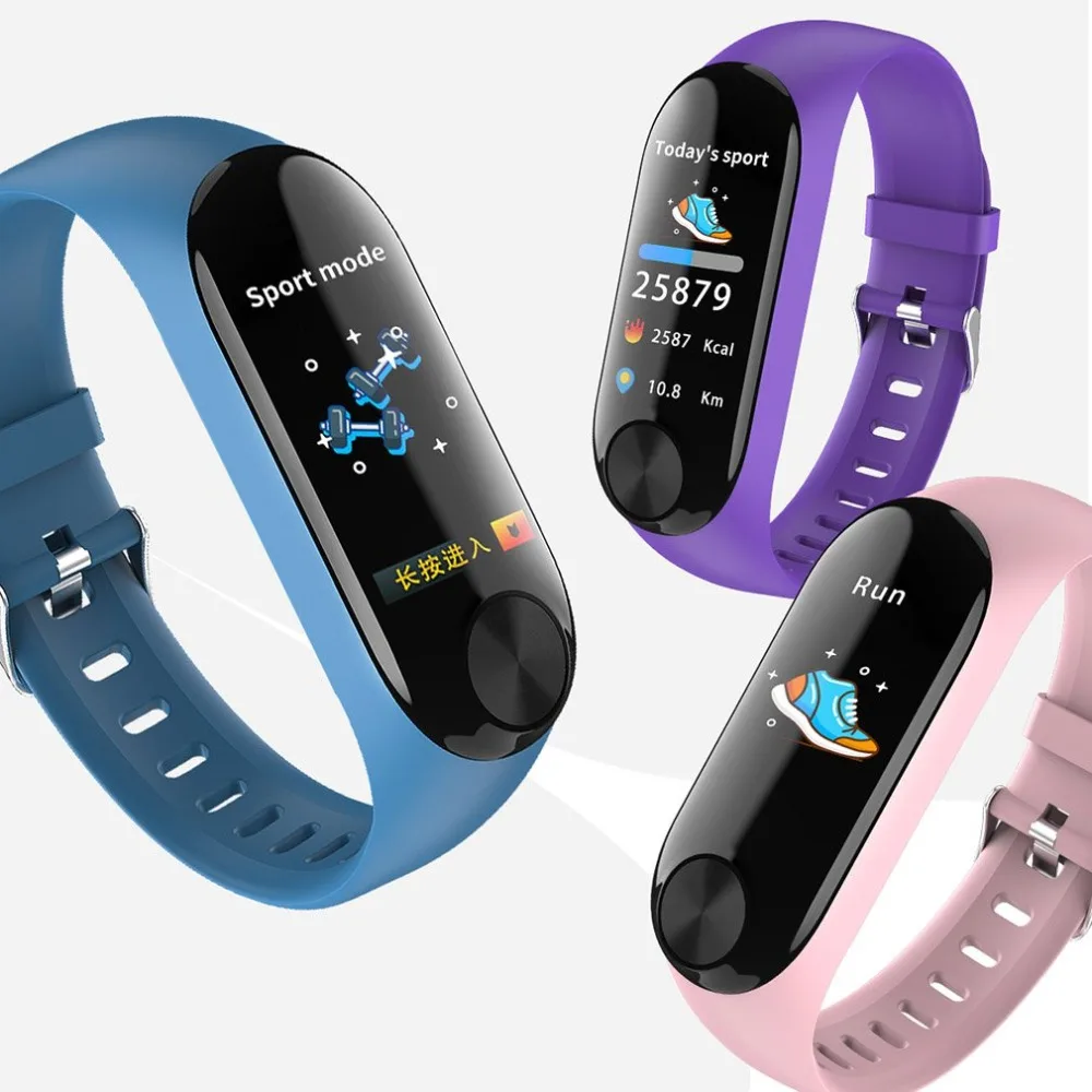 

Fitness Tracker Colorful Screen Smart Waterproof Bracelet Heart Rate Blood Pressure Monitor Smart Bracelet for Kids Women Men