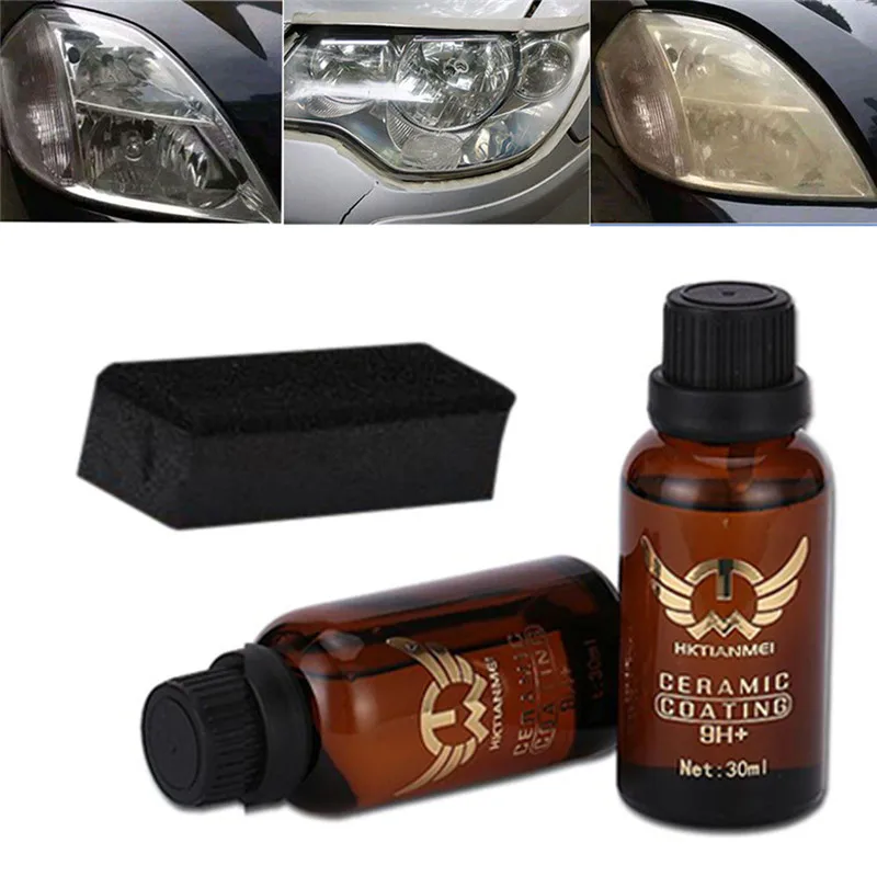 

CARPRIE 2PCS Car Liquid Ceramic Coat 10H Hardness Car Liquid Coat Super Hydrophobic Glass Coating Car Polish Window 30ml je24