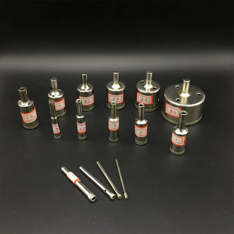 

Professional 15pcs Diamond Coated Hole Saw Drill Bit Power Marble Glass