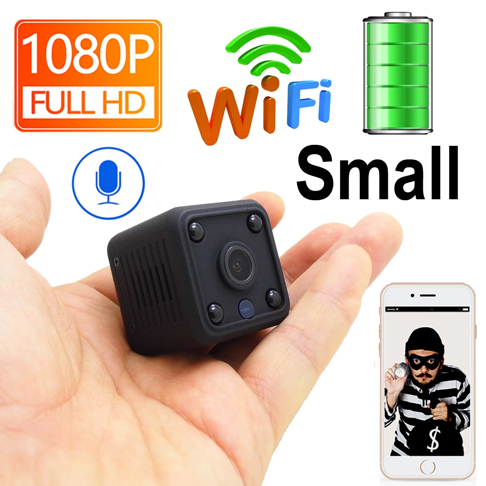 Беспроводная мини камера видеонаблюдения 1080P Wi Fi|Камеры видеонаблюдения| |