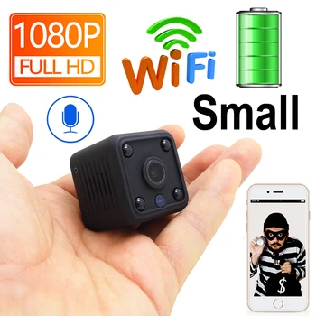

JIENUO Mini Battery Camera WIFI Ip Battery IpCam Cctv Wireless Security HD HomeSurveillance video Micro Cam Night Vision 1080P