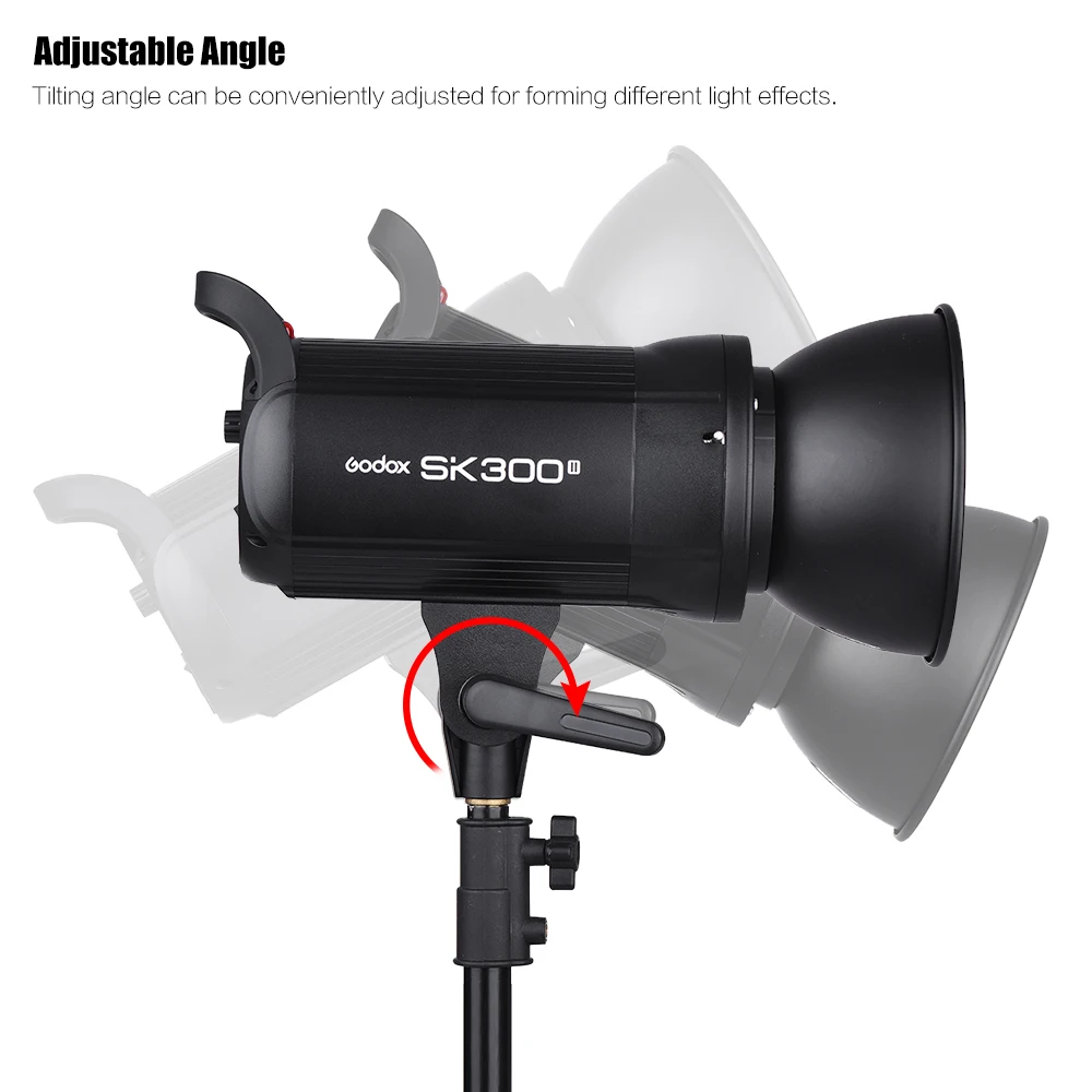 Godox SK300II Studio Flash With 2.4G Wireless X system+Bowen mount standard cover Gift (8)