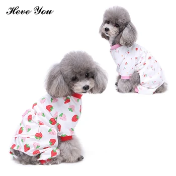 

Heve You Pet Jumpsuit Cartoon Fruits Cotton Dog Pajamas Pet Large Dog Costume Shirt Coat Puppy Chihuahua Clothes Cat Clothing
