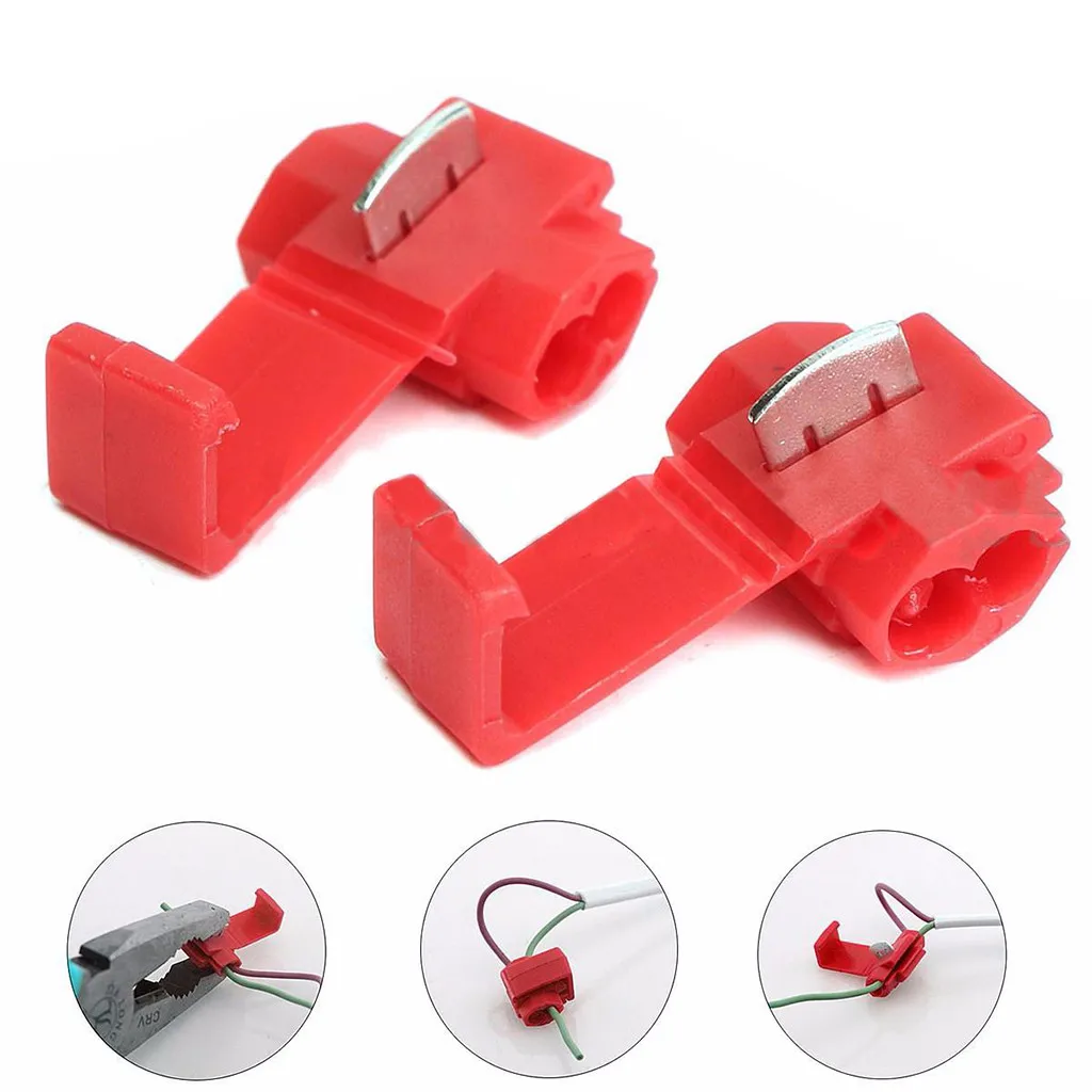 Wiring clip 20Pcs Lock Wire Electrical Cable Connector Quick Splice Terminals Crimp For Car