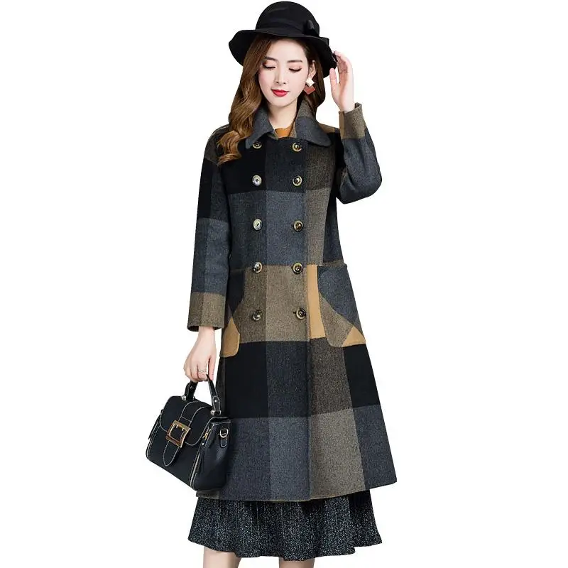 

autumn/winter women's clothing women's trench women's outerwear european clothing trench wool and blend maternity jacket