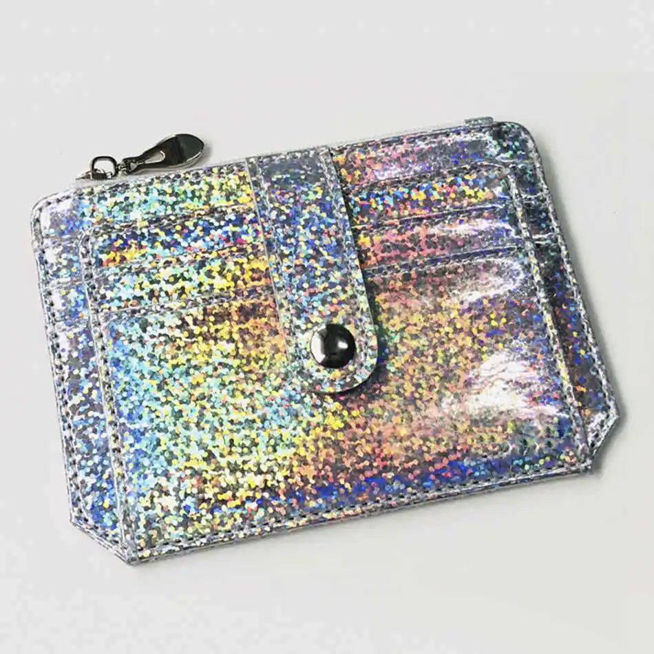 Модный Лазерный Чехол-держатель для карт, 7 бит, функция бизнес-кредитного паспорта, сумка из искусственной кожи, сплошной цвет, ID, Женский Мужской карт-Холдер, кошелек - Цвет: 5