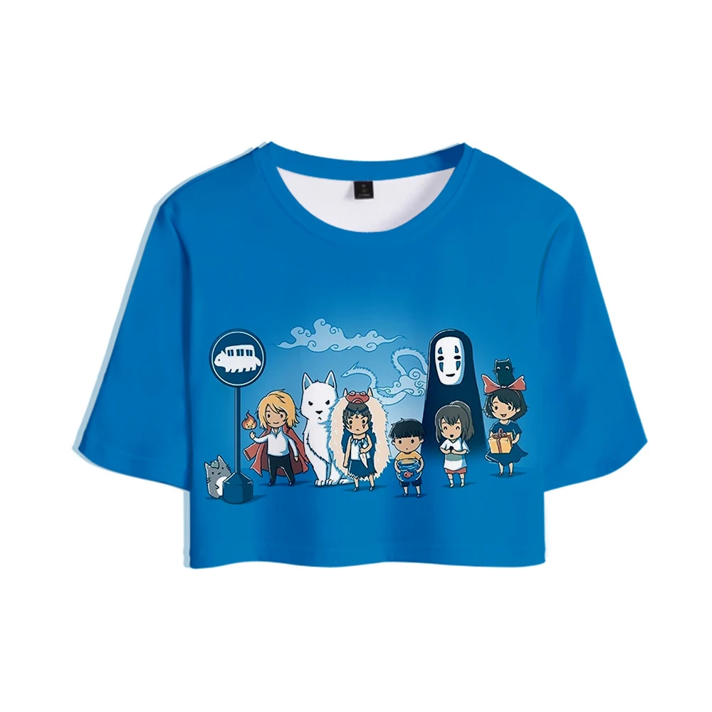 

Spirited Away Japanese Anime new fashion Top Girl high quality t-shirt Short T shirt Women Kawai Casual Sexy Sale Clothes shirt