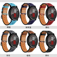 Дышащий ремешок из натуральной кожи Amazfit для Xiao mi Hua mi Amazfit 1 2 2s кожаный браслет на запястье Hua mi наручный ремень