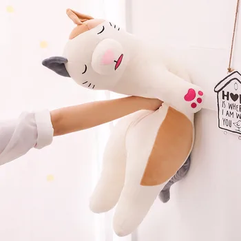 

Soft plush toys stuffed lying animal Cute baby sleeping pillow Creative dog cat panda bear rabbit doll Christmas Gift for kids
