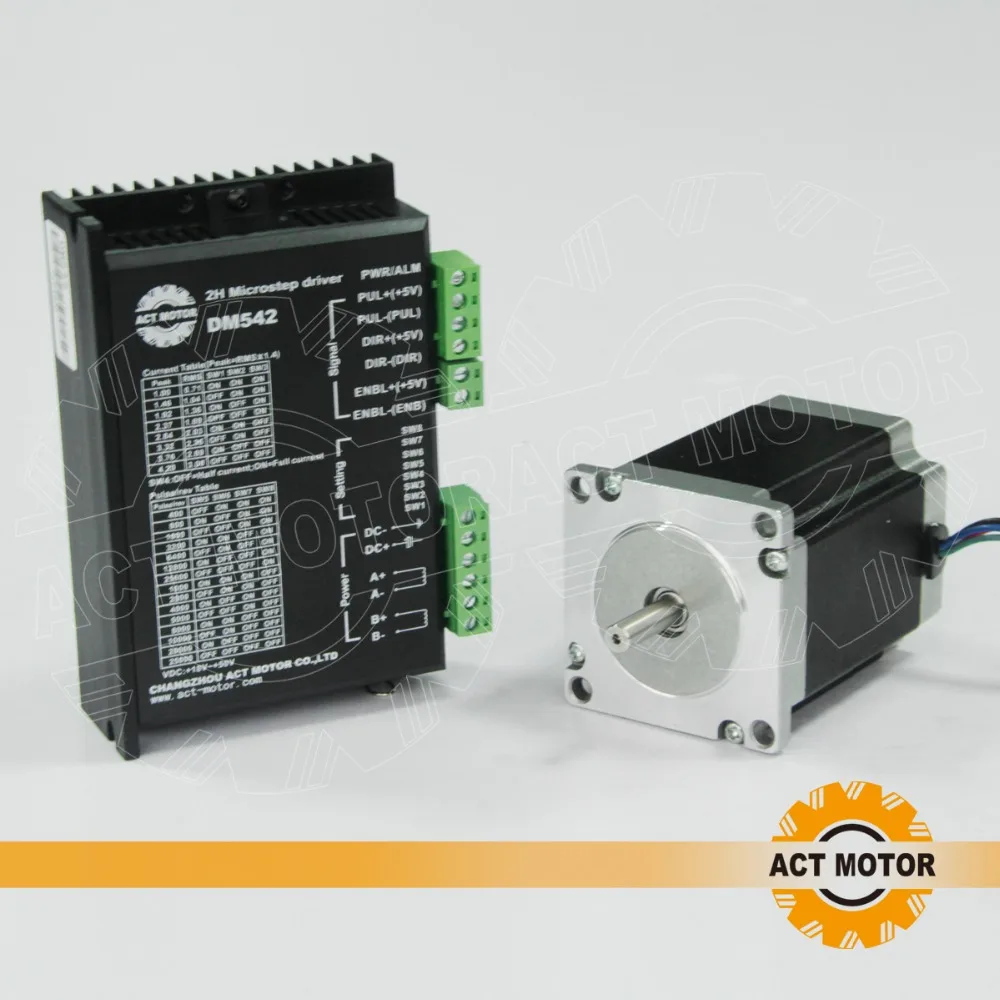 Free ship from Germany!ACT 1PC Nema23 Stepper Motor 23HS8430 4-Lead 270oz-in 76mm 3.0A+1PC Driver DM542 4.2A 24-50V 128Micro Free ship from Germany!ACT 1PC Nema23 Stepper Motor 23HS8430 4-Lead 270oz-in 76mm 3.0A+1PC Driver DM542 4.2A 24-50V 128Micro