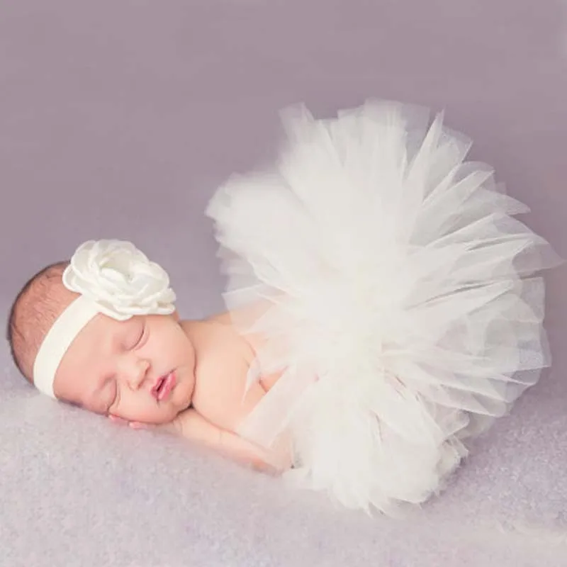 9 видов стилей, повязка на голову и юбка-пачка для малышей, комплект для новорожденных, юбка для фотосессии и повязка на голову с цветком