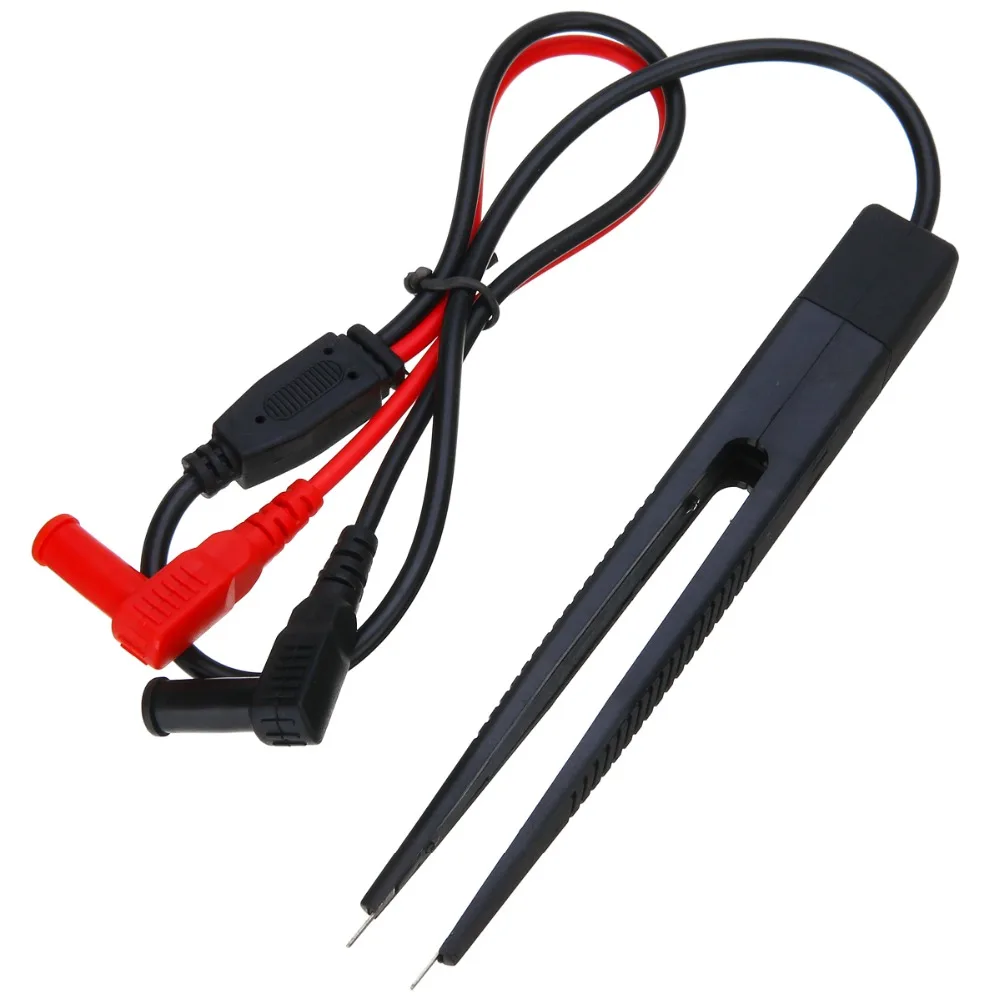 

1pc Antislip SMD Test Tweezers Meter Clip Probes 15x1.8x1.5cm For Resistor Multimeter Capacitor Electronic Work