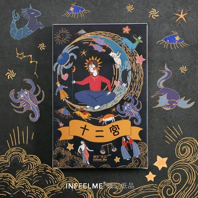 

30Sheets/Set Twelve Constellations Postcard /Greeting Card/Message Card/Christmas and New Year gifts